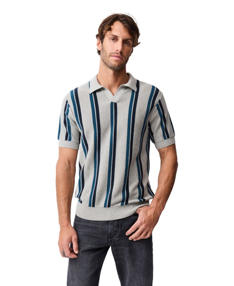 Men's Royce Hill Cotton Knit Polo Shirt
