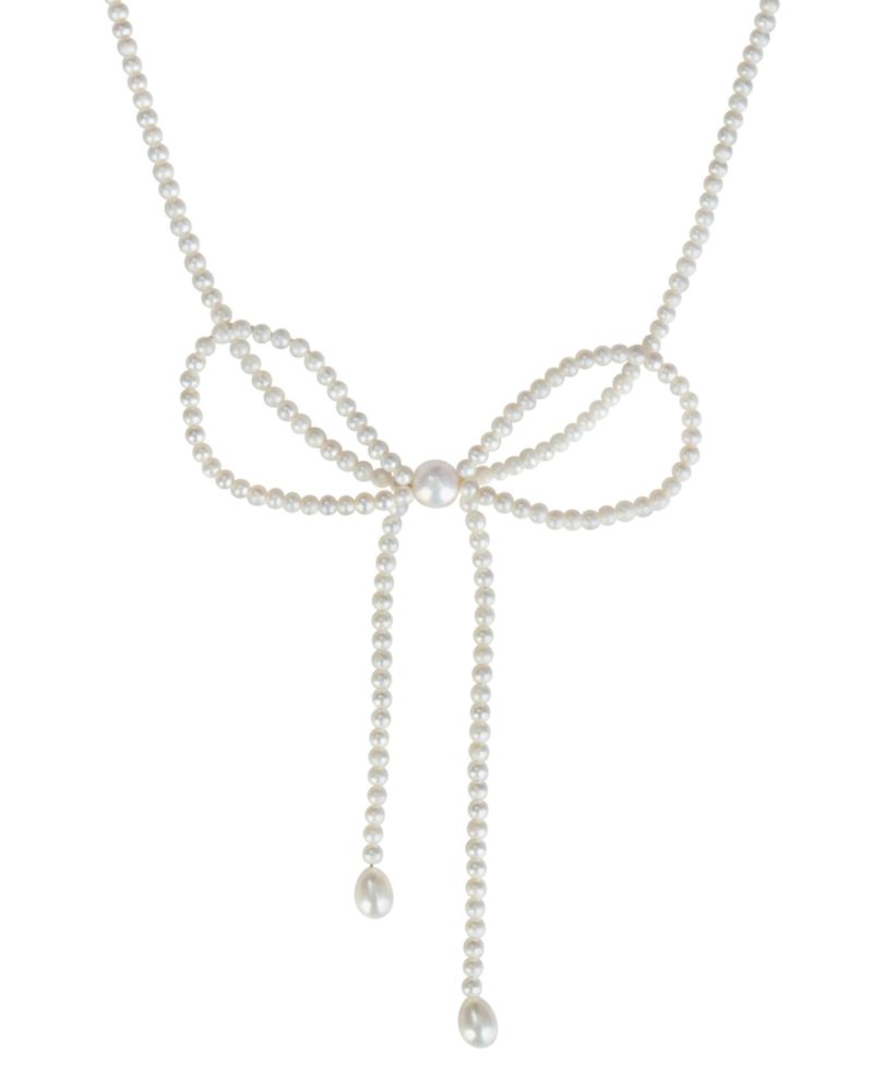 Cultured Freshwater Pearl Necklace in Sterling Silver