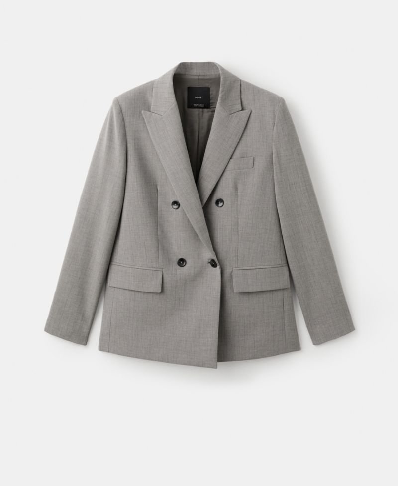 Women's Double-Breasted Wool Blend Blazer
