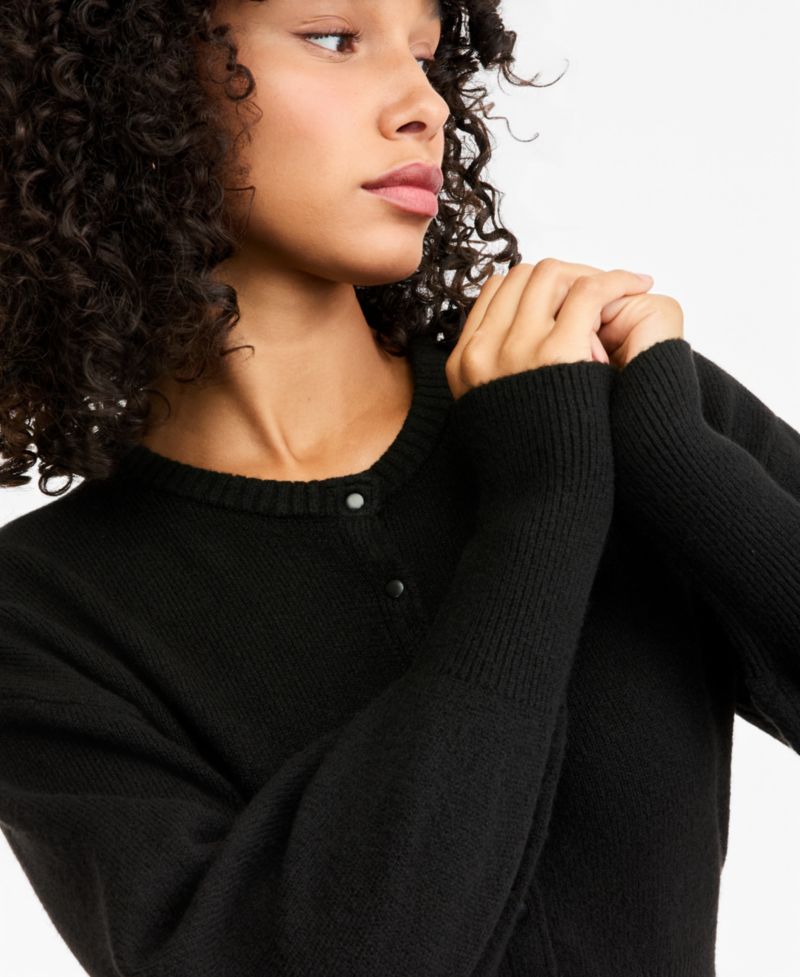 Women's Sculpted Crewneck Long-Sleeve Cardigan