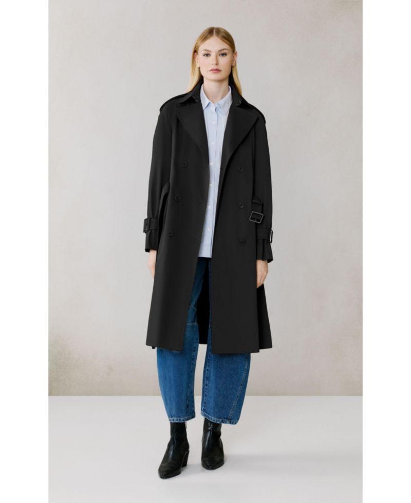 Womens Becky-L Long Trench Coat