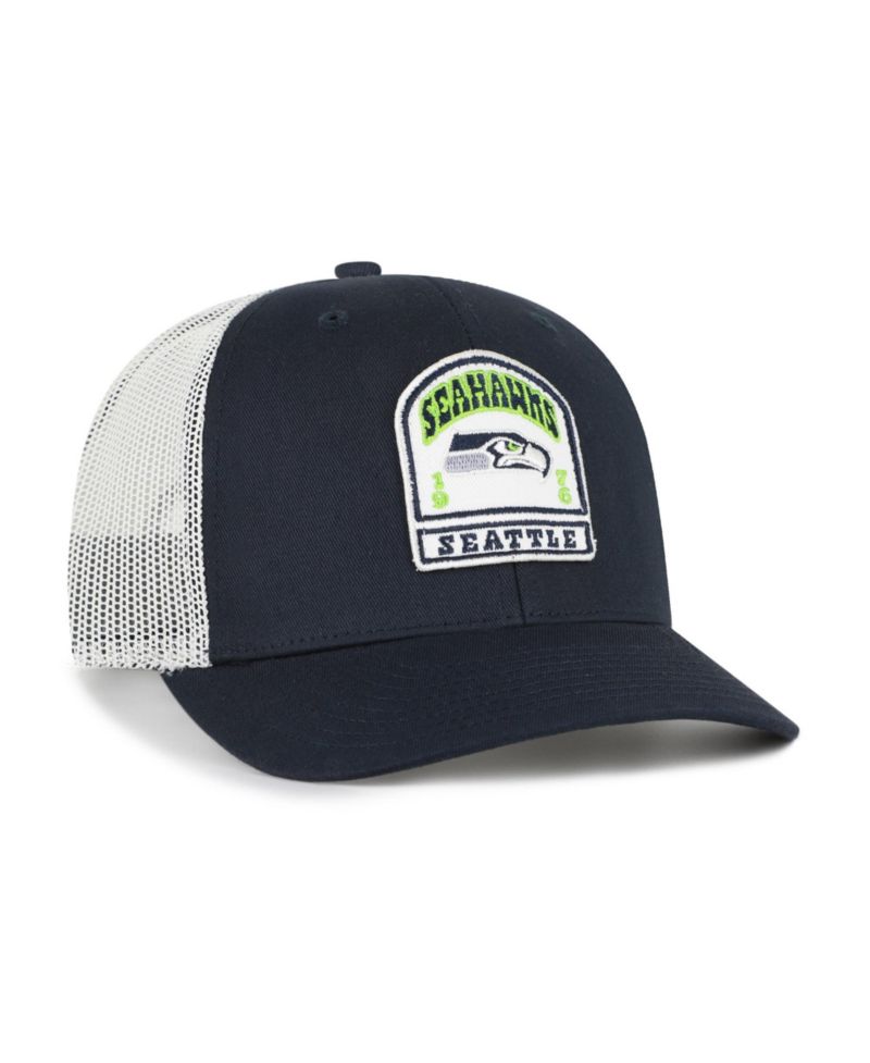 Men's College Navy Seattle Seahawks Headstone Trucker Adjustable Hat