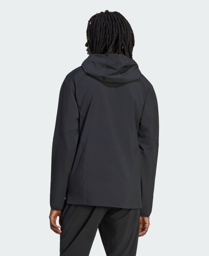 Men's Black LAFC Tiro Travel Full-Zip Hooded Windbreaker