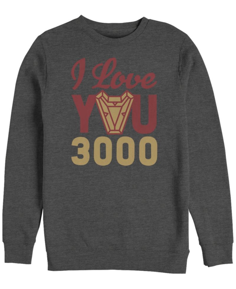Marvel Men's Avengers Endgame I Love You 300 Arc Reactor, Crewneck Fleece