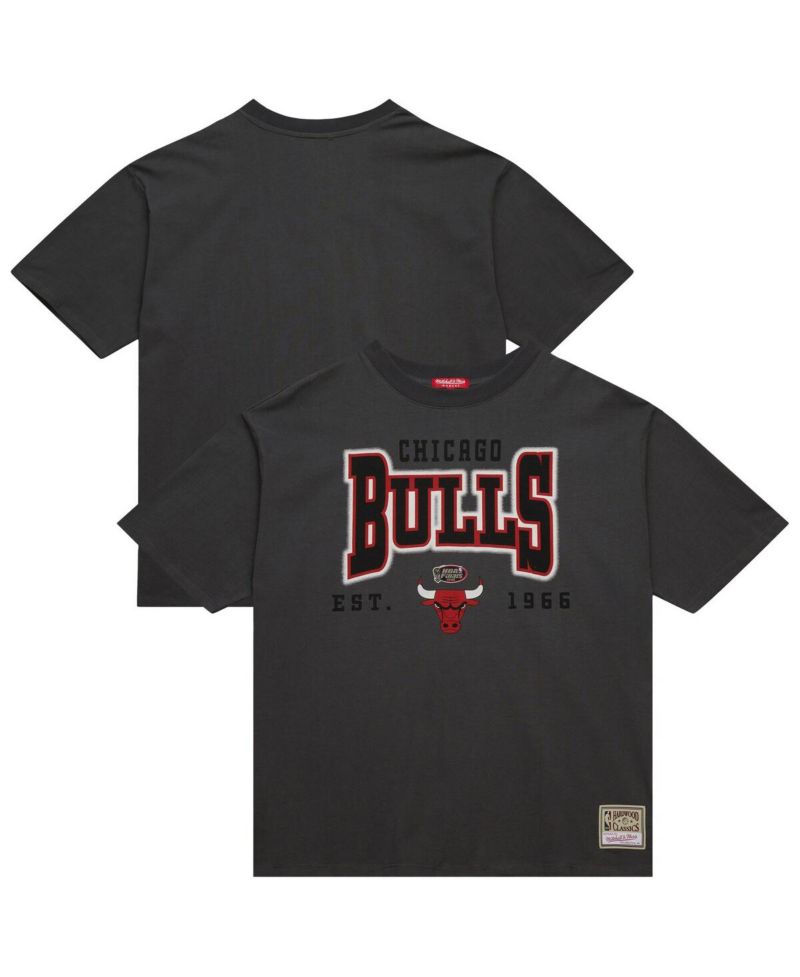 Women's Charcoal Chicago Bulls Hardwood Classics Oversized Boyfriend T-Shirt