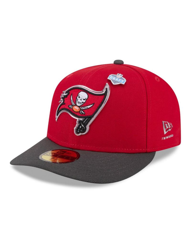 Men's Red/Pewter Tampa Bay Buccaneers 2026 NFL Draft Pre-Curved 59FIFTY Fitted Hat
