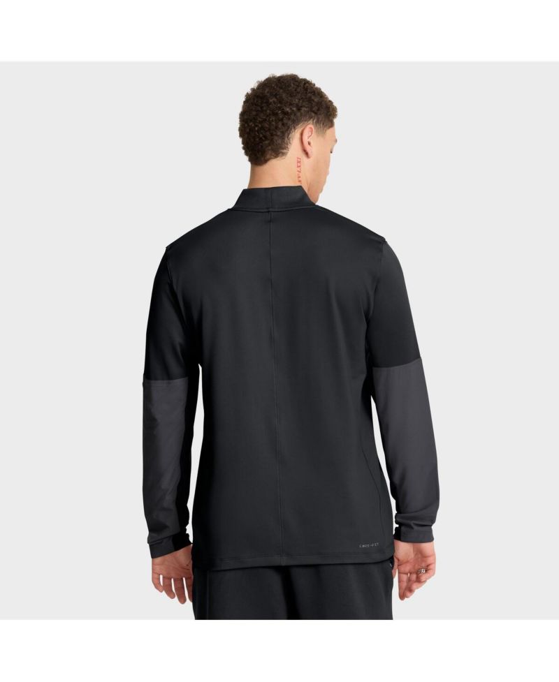 Men's Black Georgia Bulldogs One Goal Performance Half-Zip Pullover Hoodie