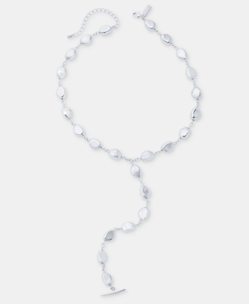 Sculptural Bead Lariat Necklace, 16" + 3" extender