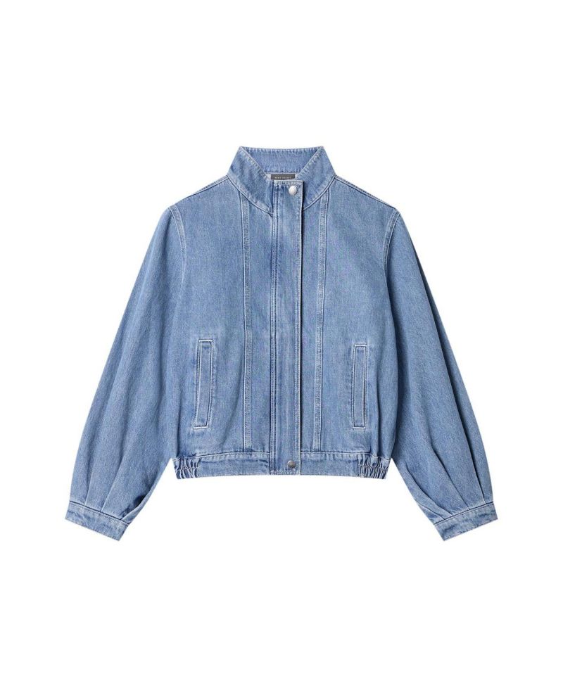 Women's Denim Bomber Jacket