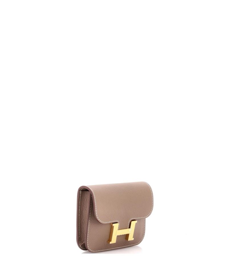 Pre-Owned Hermes Constance Slim Wallet Evercolor