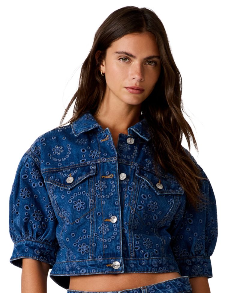 Women's Serafina Puff-Sleeve Denim Jacket