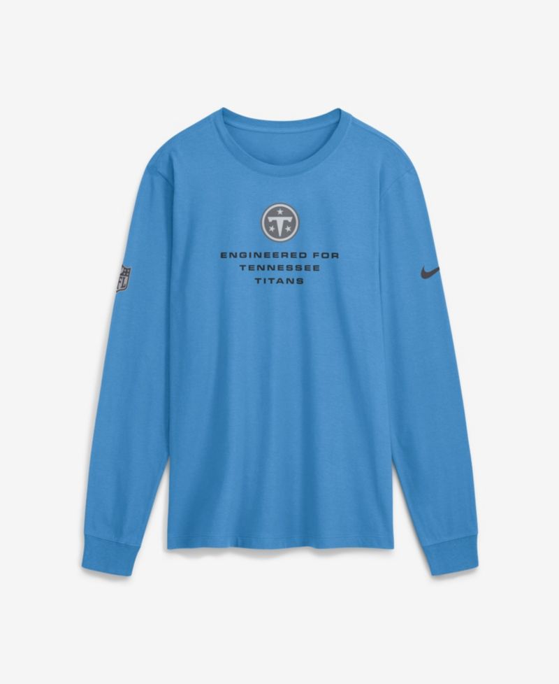 Men's Light Blue Tennessee Titans Sideline Bold Arch Star Dri-FIT Long Sleeve T-Shirt