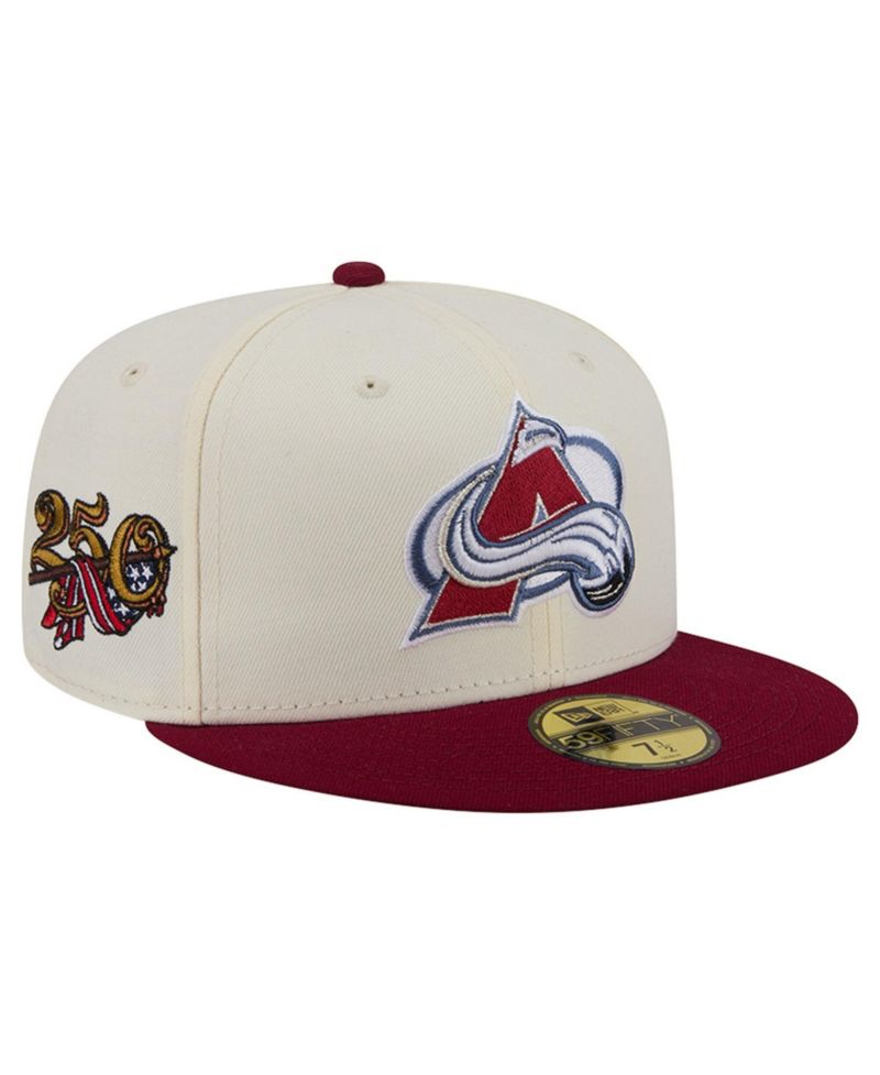 Men's Cream Colorado Avalanche 250th Anniversary of the United States Two-Tone 59FIFTY Fitted Hat