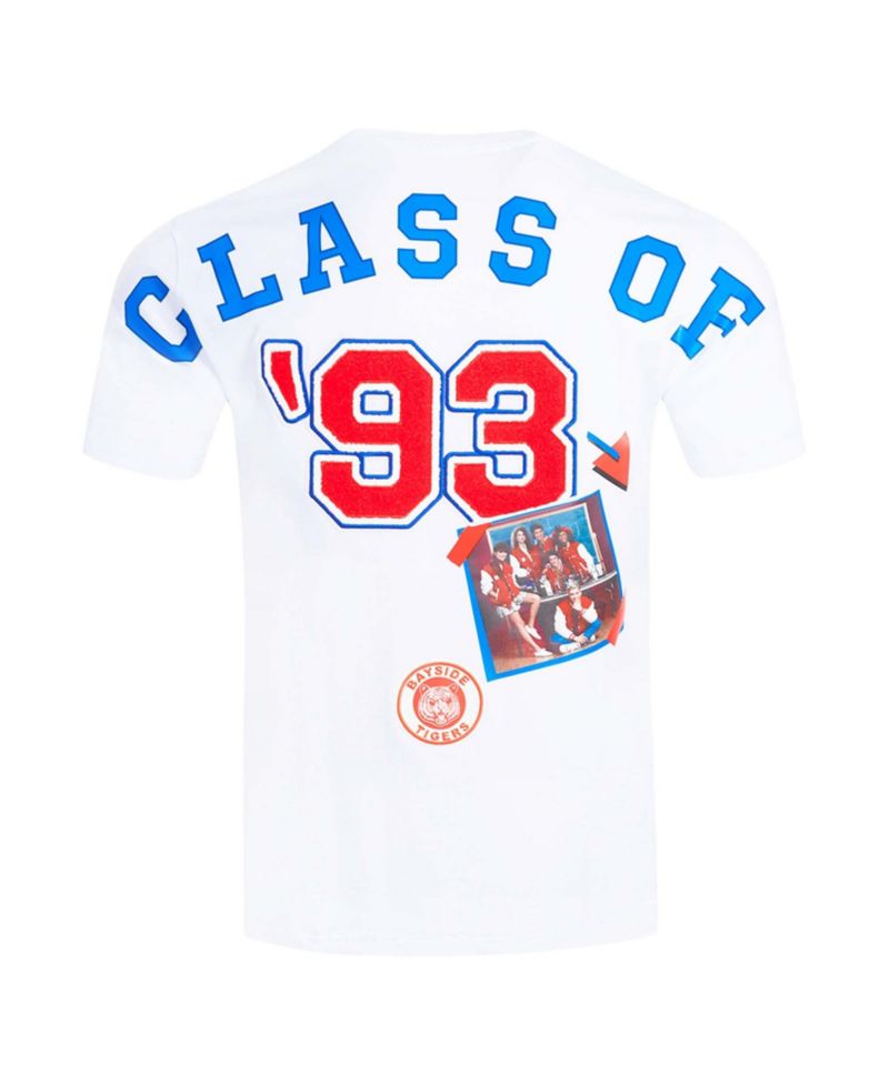 Men's White Saved by the Bell Class Photo T-Shirt