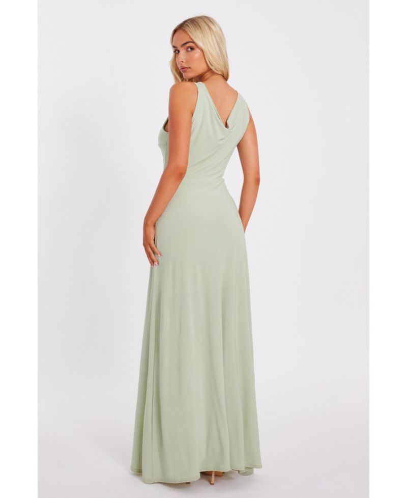 Women's Cowl Neck Maxi Dress