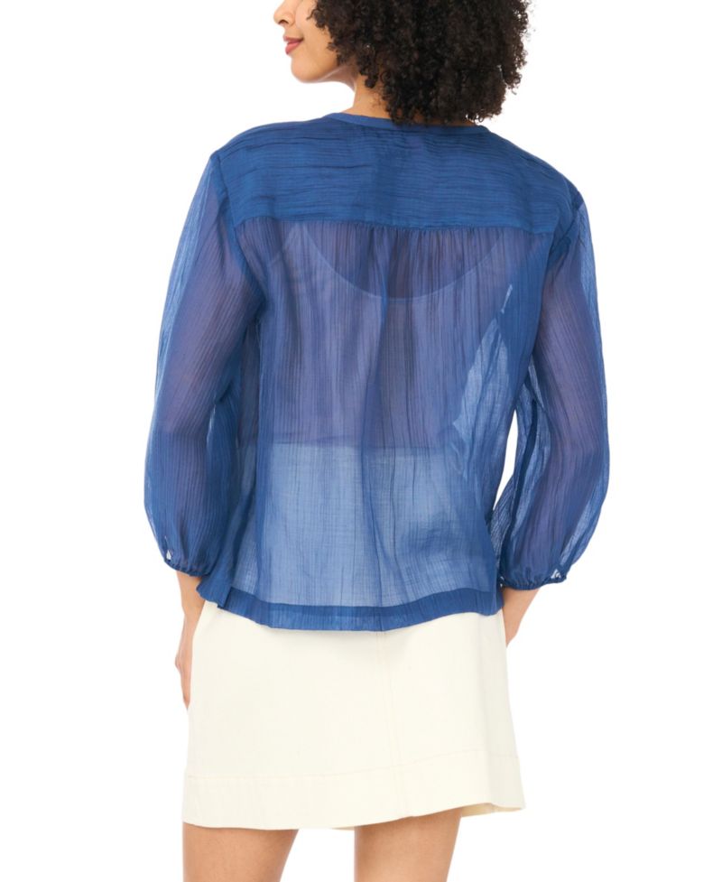 Women's V-Neck Peasant Blouse