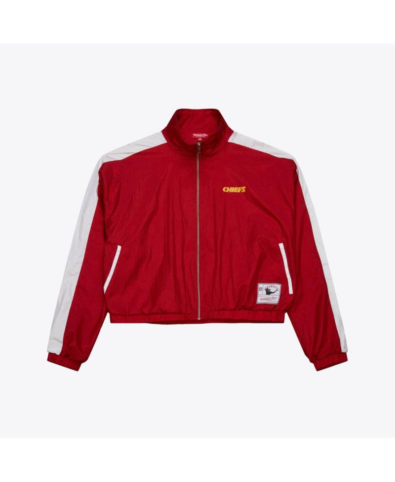 Women's Red Kansas City Chiefs Nylon Cropped Full-Zip Jacket