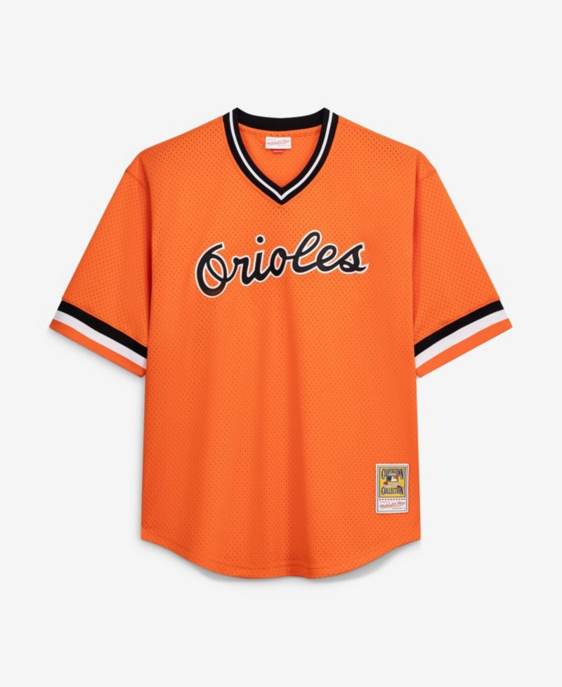 Men's Profile Cal Ripken Jr. Orange Baltimore Orioles Big & Tall Cooperstown Collection Mesh Batting Practice Jersey