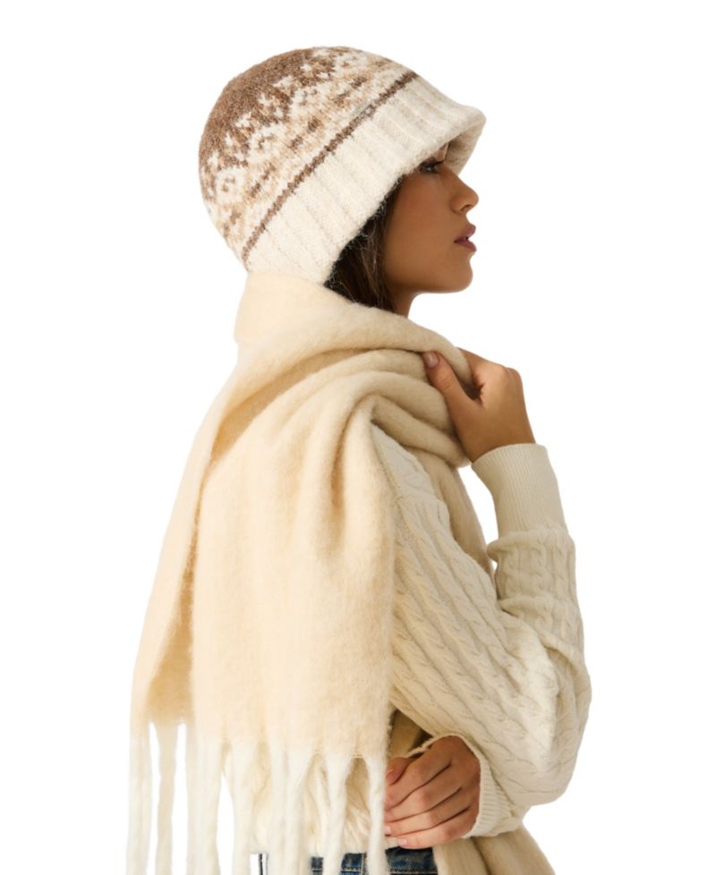 Fair Isle Knit Bucket Hat