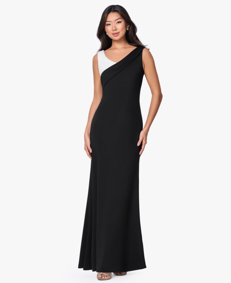 Women's Techno Scuba V-Neck Gown