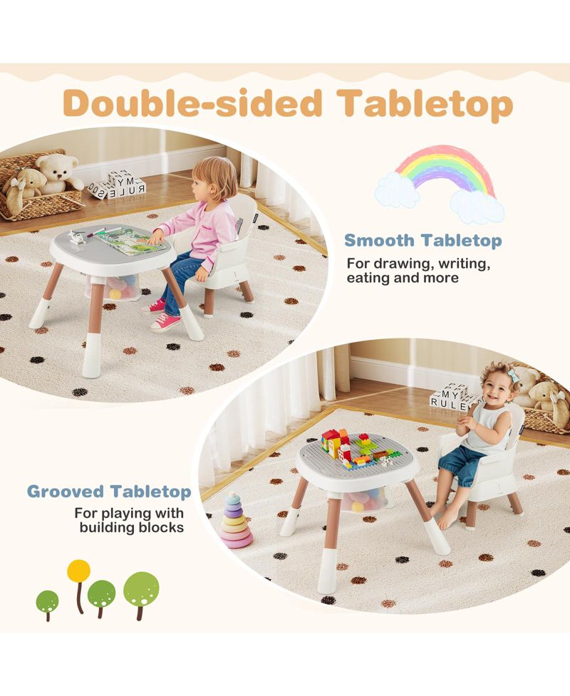 16-in-1 Baby High Chair w/ Activity Center Booster Seat Building Block Table