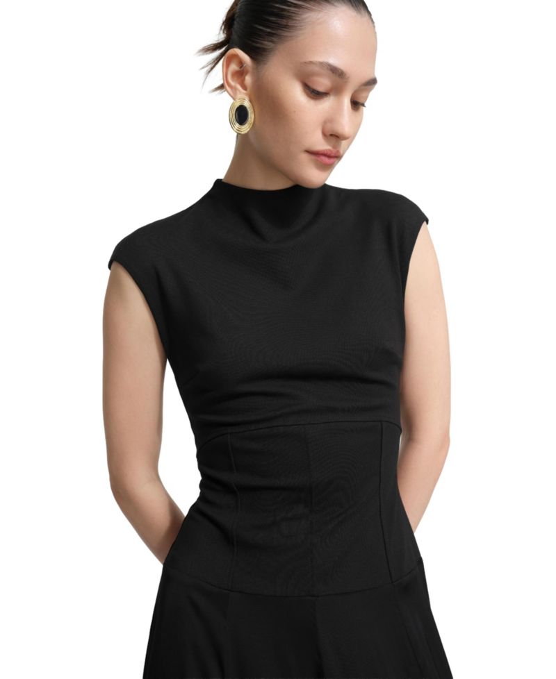 Women's Haru High-Neck Drop-Waist Maxi Dress