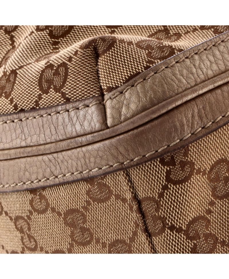 Medium Bella Flap Shoulder Bag GG Canvas with Leather