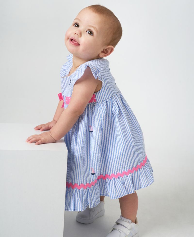 Baby Girls Nautical Seersucker Dress