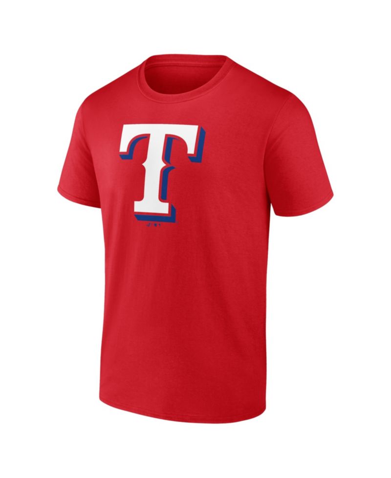 Men's Red Texas Rangers Logo T-Shirt