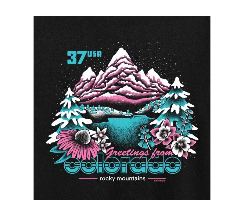 USPS Colorado Stamp Plus Size Graphic T-Shirt
