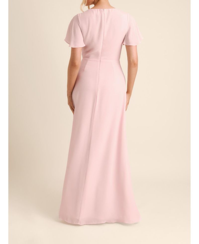 Women's Knot Front Chiffon Bridesmaid Dress