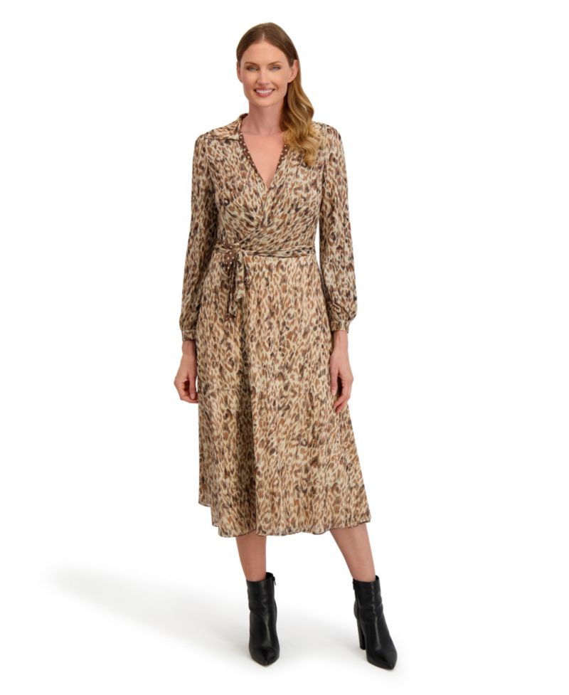 Angela Long Sleeve Reversible Wrap Dress