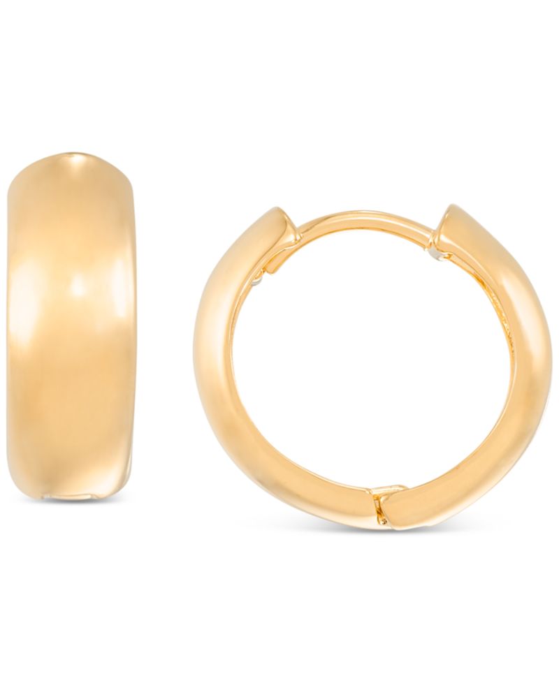 3-Pc. Set Stud & Huggie Hoop Earrings in Sterling Silver & 14k Gold-Plate