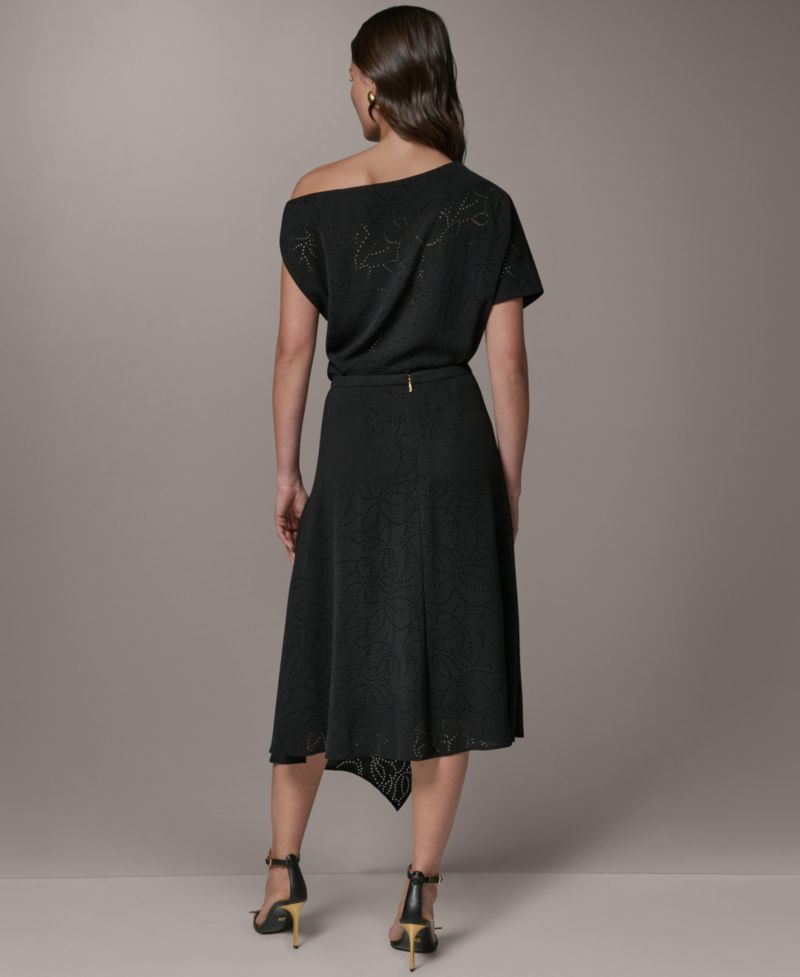 Women's Laser Cut High-Low Skirt