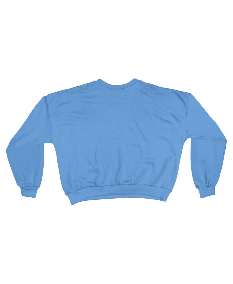 Women's Light Blue North Carolina Tar Heels Oversized Janice Waist-Length Sweatshirt
