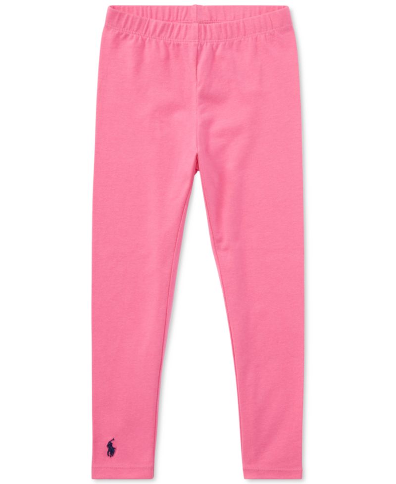 Girls 2T-6X Stretch Embroidered Pony Stretch Cotton Leggings