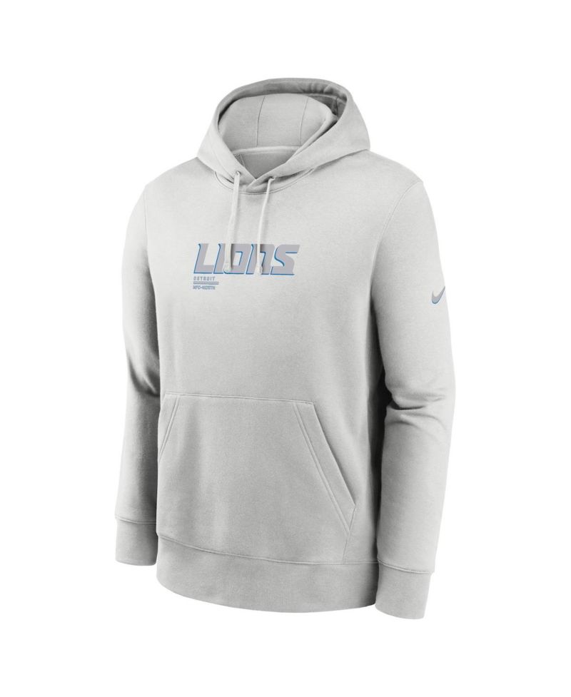 Nike Men's Gray Detroit Lions Edge Pack French Terry Club Pullover Hoodie