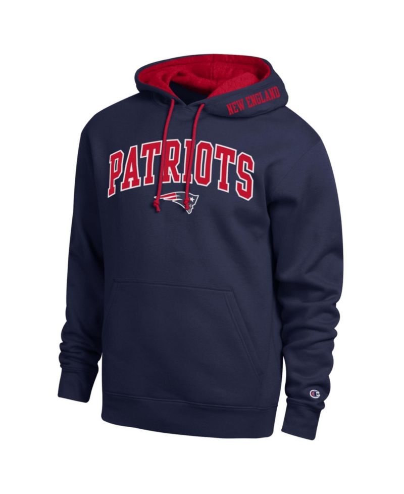 Men's Navy/Red New England Patriots Contrast Hoodie