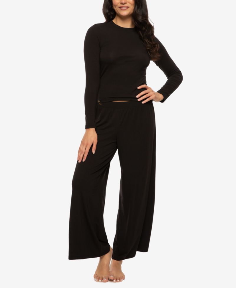 Women's Lena Modal Linen Long-Sleeve and Pants Set Style