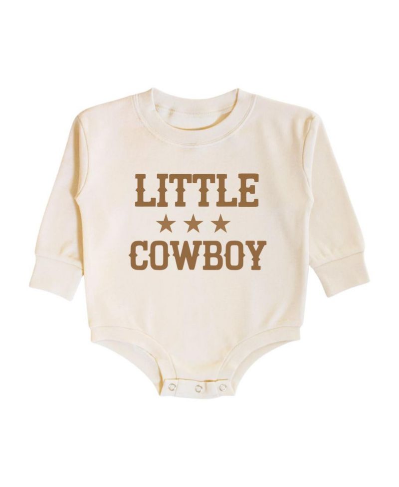 Baby Boys Cowboy Long Sleeve Romper
