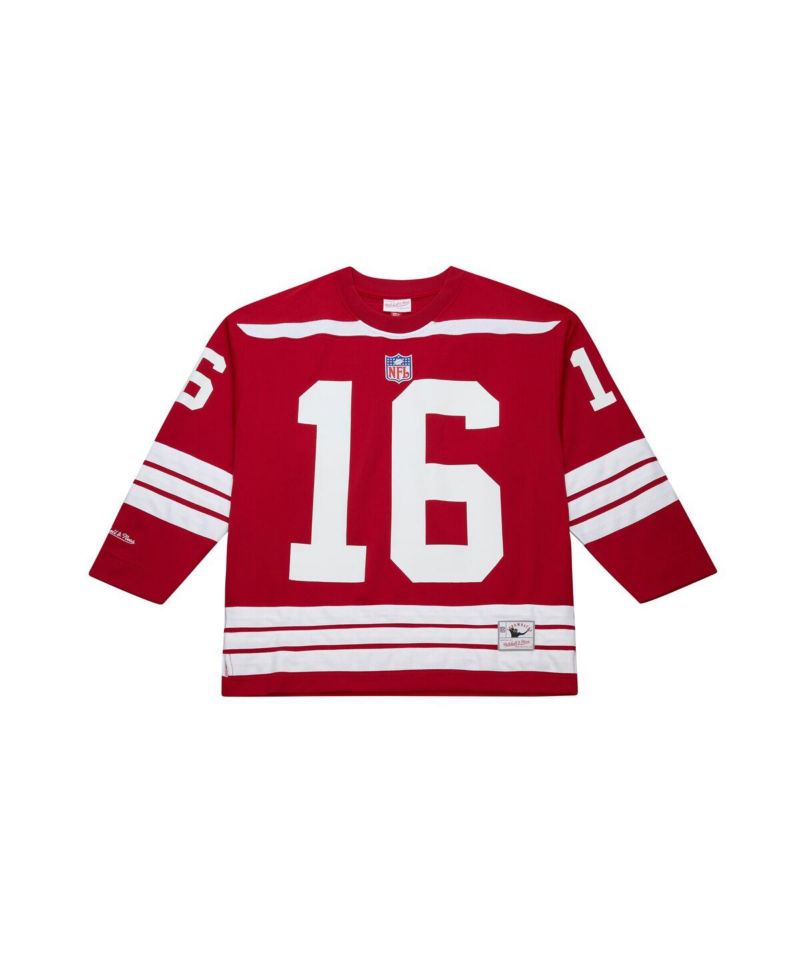 Men's Joe Montana Scarlet San Francisco 49ers Maxed Out Fashion Hockey Jersey