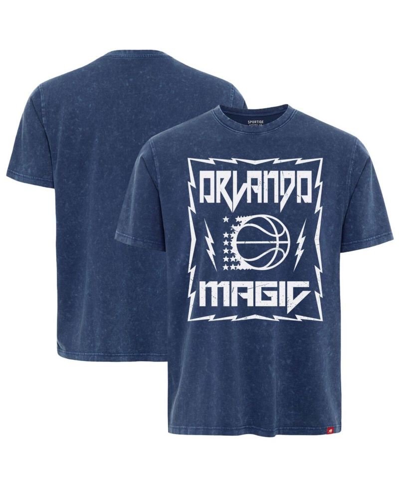 Men's and Women's Blue Orlando Magic Rock Roll Collection Angus Premium Mineral Wash T-Shirt