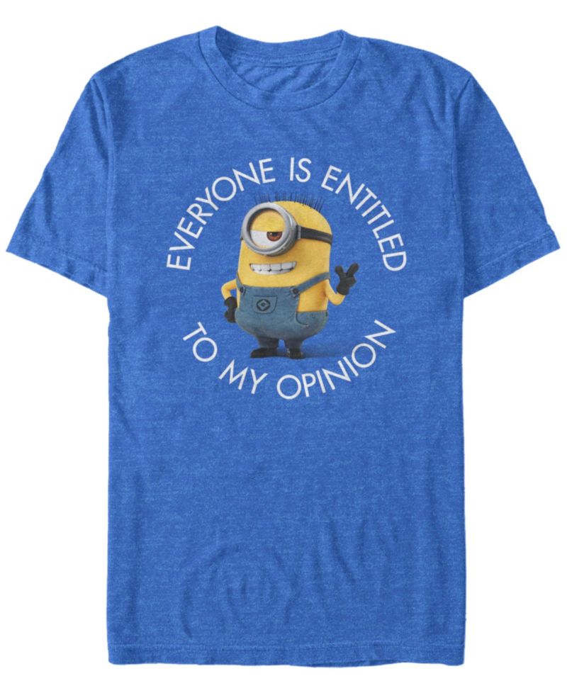 Minions Illumination Men's Despicable Me Entitled To My Opinion Short Sleeve T-Shirt