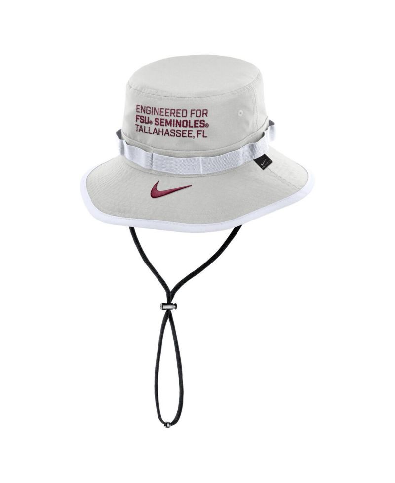 Men's Gray Florida State Seminoles 2025 Sideline Apex Boonie Bucket Hat