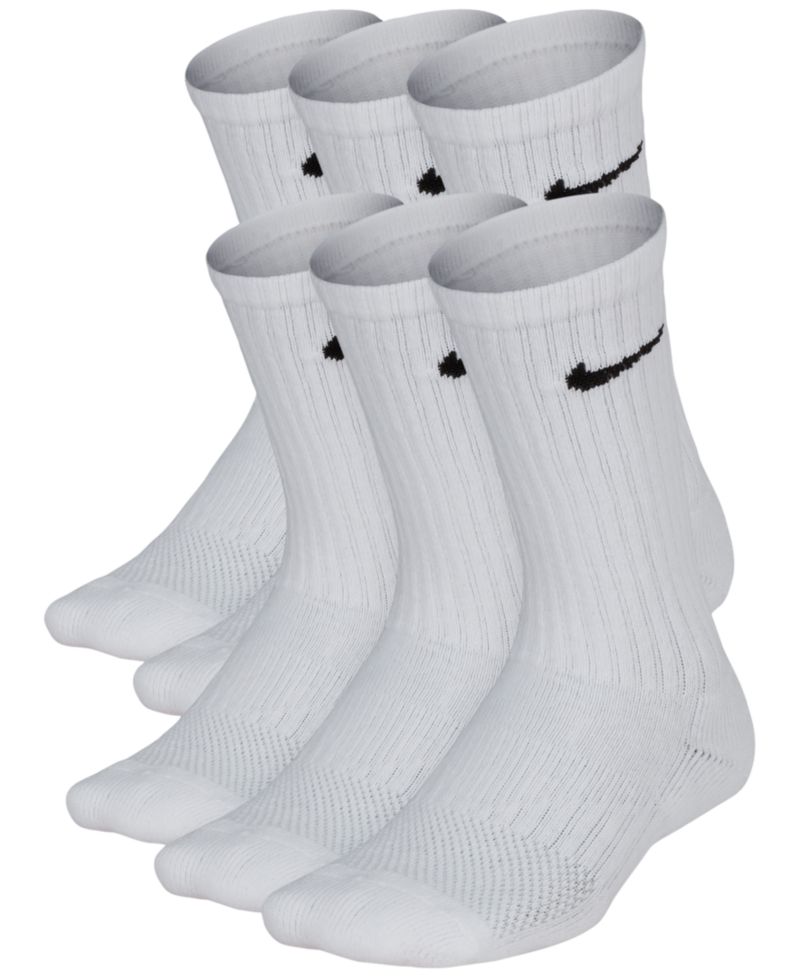 Big Kids' Cushioned Crew Socks, 6 Pairs