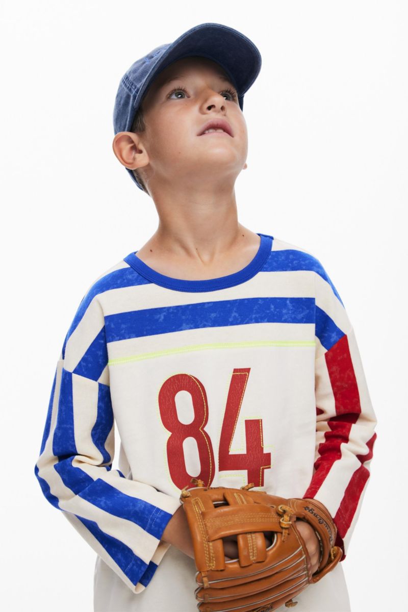 Boys's Three-quarter sleeve striped t-shirt