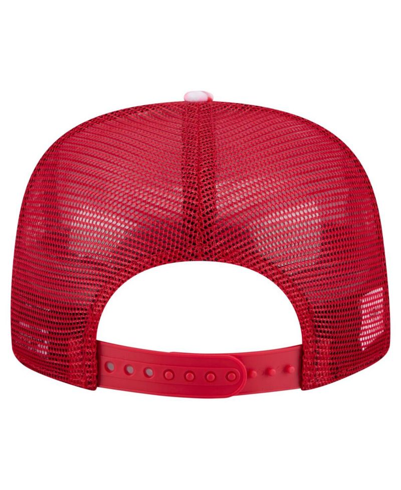 Men's Red Philadelphia Phillies Adventure Pattern Golfer Trucker Snapback Hat