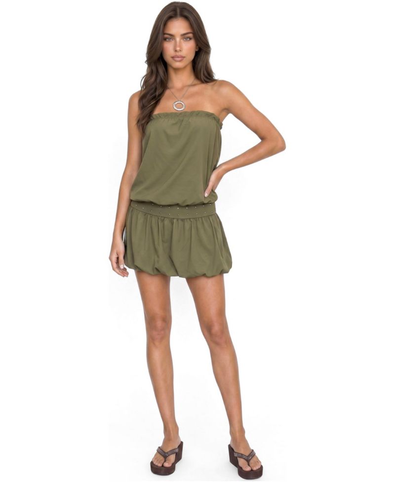 Women's Layton Studded Strapless Bubble Mini Dress