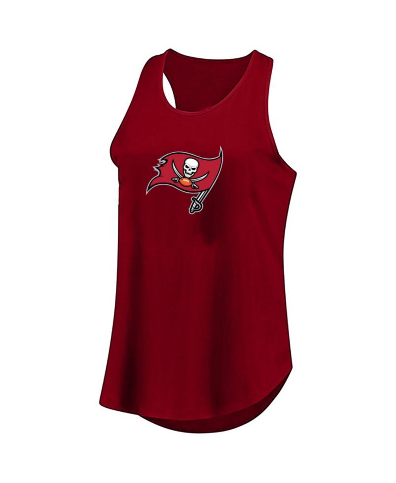 Women's Red Tampa Bay Buccaneers Plus Size Basic Tank Top