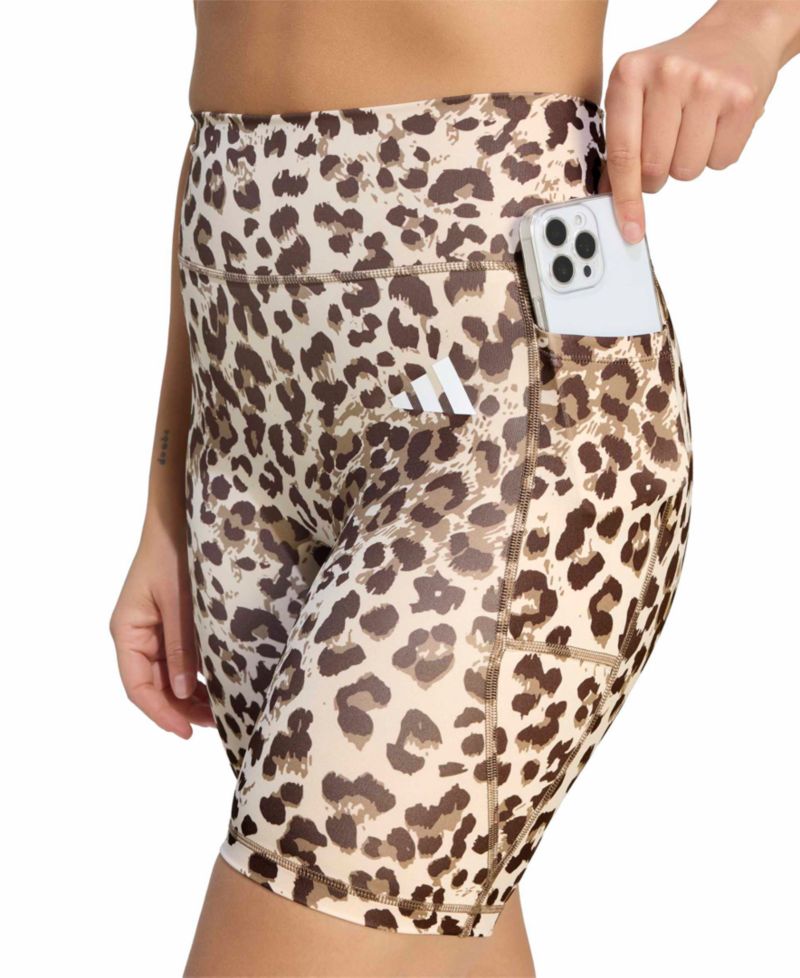 Women's Optime Essentials Leopard Print Short Leggings